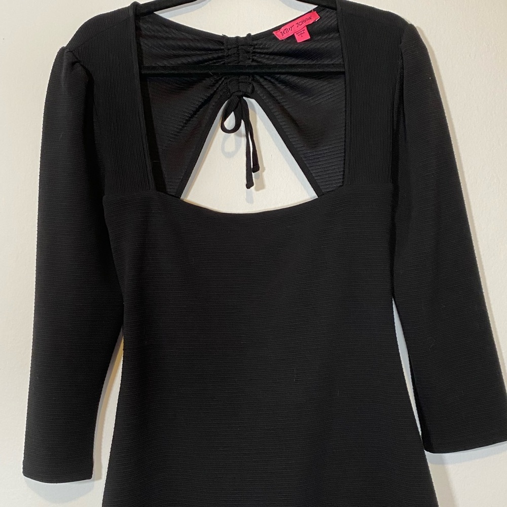 COPY - Bestey Johnson Black Square Neck Sweater Dress - Picture 15 of 15